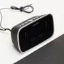 Aiwa CRU-19 Despertador Radio Reloj Negro con 2 Puertos USB Carga 5V 2.4A
